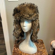 Faux Fur Fargo Snow Hat Plaid Design One Size Fits Most Great Condition, Never Worn Outside, Smoke Free Home. Insta Aesthetic, Snow Hat, Hat Aesthetic, Birthday Board, Fur Hat, Buy Buy, Old Style, Plaid Design, Design Color