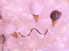 Image of 3 gelato cones Cone Ice Cream, Ice Cream Cones, Ice Cream Recipes, Ice Cream Cone, Pink Aesthetic, Disney World