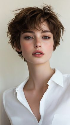 Click for More ➡️ | Save for Later ❤️ Whether you want volume or texture, these 21+ short shaggy hair ideas are perfect for adding flair to your look. With bold, layered cuts, these styles give you a fun, trendy finish that’s easy to style. Womens Short Hairstyles, Short Hairstyles For Girls, Bob Pendek, Shaggy Hair, Short Hair Ideas