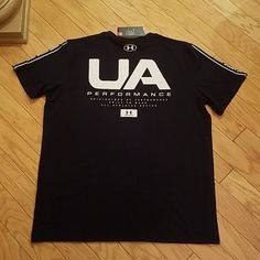 Nwt Men's Size Xl Under Armour Heat Gear Tee. Large Logo Is On Back Of Tee, Small Logo Is On Front Of Tee. It Is A Slightly Heavier Weight Tee Than A Normal One. Style Is Loose Fit. Under Armour Crew Neck Streetwear Top, Under Armour Graphic Print Tops For Streetwear, Under Armour Crew Neck Top For Streetwear, Under Armour White T-shirt With Graphic Print, White Under Armour T-shirt With Graphic Print, Under Armour Sporty T-shirt With Letter Print, Under Armour Crew Neck T-shirt For Streetwear, Under Armour Sporty Tops With Letter Print, Under Armour Cotton Short Sleeve Shirt