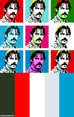 an image of the faces of some people in different colors and sizes on a multi - colored background