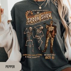 The Frankenstein Shirt, a Halloween Comfort Colors shirt, is perfect for adding a spooky touch to your fall wardrobe. This retro oversized tee combines cute fall apparel with a monster Halloween theme, ideal for celebrating the Monster Mash. 𝗙𝗘𝗔𝗧𝗨𝗥𝗘𝗦: 👕 Unisex in size . If you're going for a more fitted look, we suggest you size down. 👕 The design comes with a grunge/distressed aesthetic 👕 Medium fabric (6.1 oz/yd² (206.8 g/m  👕 The relaxed fit  👕 Pre-shrunk fabric 👕 Made using 100 Oversized Skull Print T-shirt For Fall, Horror Graphic Print Long Sleeve T-shirt, Oversized Halloween Graphic T-shirt, Fall Oversized T-shirt With Skull Print, Cotton Horror T-shirt For Fall, Horror Style Letter Print Tops For Fall, Oversized Band Merch T-shirt For Fall, Oversized Halloween T-shirt With Letter Print, Horror Long Sleeve T-shirt For Fall