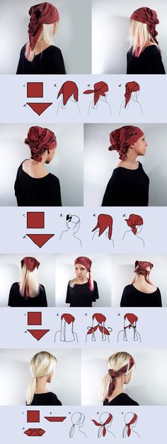 Tie A Scarf, Head Scarfs, Head Scarf Styles, How To Wear A Scarf, Peinados Fáciles Para Cabello Corto, Bandana Hairstyles, Pirate Costume, Pirate Party, How To Wear Scarves