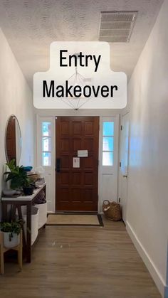 DIY Entryway, Home Makeover, Entryway Elegance, Creative Living, Decor Inspiration Hall Renovation Ideas, Waynes Coating Entryway, Passage Panelling Design, Family Picture Hallway Ideas, Easy Trim Ideas, Front Entry Wall Decor, Easy Remodeling Ideas Diy, Easy Diy Renovations, Farmhouse Entrance Ideas