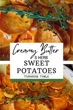 creamy butter and herb sweet potatoes are the perfect side dish for any holiday dinner or brunch