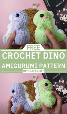 the crochet dino amigurum pattern is easy to make