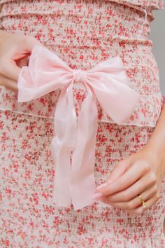 Our bows are the perfect mix of feminine, sophistication, and whimsy! Every Shop Andi accessory is specially designed to be comfortable, stylish, and practical, and our bows are no exception! This triple-long bow is absolutely a must. Made with a sheer fabric with a high sheen, it matches any hairstyle and outfit, seamlessly, and the attached french barrette makes it so easy to apply. Elevate any look instantly with this adorable Andi Bow. 3 colors: cream, light blue, and pink Organza Bow, Long Bow, Bow Barrette, Pink Martini, Matt & Nat, French Barrette, Sheer Fabric, Silver Jeans, Sheer Fabrics