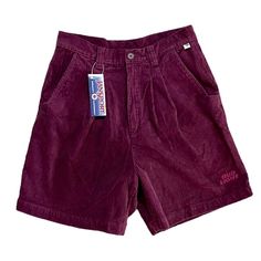 Nwt Vintage Jansport Corduroy Shorts, Bud Light Embroidered On Bottom, Merlot (Purple Burgundy Color), Pleated, Zipper And Button Closure, Pockets Approx 15.5” Across Waist Flat Approx 14” Rise-Extremely High Rise Approx 6” Inseam Size Tag Reads 14-However These Are Vintage And Measure At Size 6 G1 Purple Burgundy, Corduroy Shorts, Bud Light, Purple Fashion, Burgundy Color, Merlot, Vintage Tags, Size Tag, High Rise