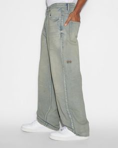 Acid Wash Straight Leg Cargo Jeans For Streetwear, Distressed Straight Leg Cargo Jeans For Streetwear, Light Wash Pants For Streetwear, Faded Straight Leg Pants For Streetwear, Baggy Faded Cargo Jeans With Five Pockets, Rugged Straight Leg Pants For Streetwear, Faded Rugged Bottoms With Relaxed Fit, Chunky Marmalade Jeans, Straight Leg Washed Blue Cargo Jeans For Streetwear