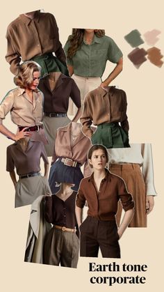 Autumn Color Palette Aesthetic, Warm Tone Outfits, Earthy Tone Outfits, Earth Toned Outfits, Earth Tones Outfit, Earth Tone Fashion, Earth Tones Fashion, Earth Tone Outfits, Contrast Outfit