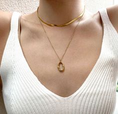 gold snake chain necklace waterproof Shiny Necklace, Oval Pendant Necklace, Gold Snake Chain, Snake Chain Necklace, Herringbone Necklace, Collar Bone, Dainty Chain, Waterproof Jewelry, Gold Snake