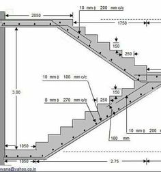 a drawing shows the steps and measurements for a stair case