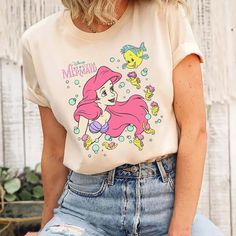 Vintage Disney The Little Mermaid Princess Ariel Shirt Ariel Shirt, Disney The Little Mermaid, Princess Ariel, Mermaid Princess, Mermaid Fashion, Vintage Disney, Little Mermaid, Tee Design, Trending Shirts