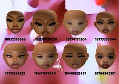 an assortment of different types of female heads