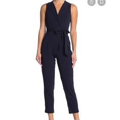 Questions? Leave A Comment Below! Brand New Without Tags From Nordstrom Navy Sleeveless Jumpsuit From Nordstrom V Neck Chic Belted Jumpsuit That Can Easily Be Dressed Up Or Down. Fit: This Style Fits True To Size. - Notch Lapel - Sleeveless - Pulls On Over Legs - Belted Waist - Tapered Crop Leg - Solid - Stretch Knit Construction - Approx. 56" Length, 25.5" Inseam (Size S) - Imported 95% Polyester, 5% Spandex Belt Tie Waist Color Is Navy Chic Navy Sleeveless Jumpsuits And Rompers, Fitted Sleeveless Jumpsuits For Workwear, Sleeveless Fitted Jumpsuits And Rompers For Work, Fitted Sleeveless Jumpsuits And Rompers For Work, Navy Sleeveless Fitted Jumpsuits And Rompers, Chic Navy Jumpsuit For Work, Velour Jumpsuit, Floral Jumper, Navy Jumper