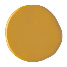 a yellow round object on a white background