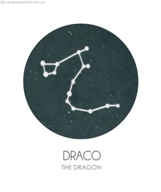 the zodiac sign for drago is shown in a circle with stars and space around it