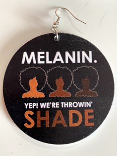 melanin yep were throwin shade earrings afrocentric accessories natural hair jewelry african american apparel fashion outfit idea gift cheap unique different urban accessory kwanzaa christmas birthday Diy Signs Wooden, Melanin Party, Afrocentric Accessories, Toms River Nj, African Jewelry, Diy Signs, Black Excellence, Lovely Earrings, Ear Hook