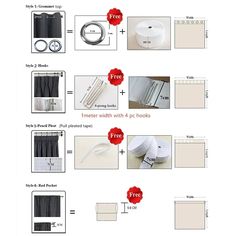 the instructions for how to make curtains