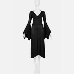 Price Just Dropped From $1,300 To $995 Including Free Tracked Shipping Vintage Yves Saint Laurent Ysl By Tom Ford Black Bell Sleeved Dress 2003 Xs. Beautiful Vintage Tom Ford For Yves Saint Laurent Black Jersey Mid-Length Dress Featuring Bell Sleeves And A V-Neckline. Yves Saint Laurent Designed By Tom Ford Size Xs Jersey Viscose 2003 Collection Made In Italy Excellent Vintage Condition Same Dress Circulating On Other Sites For 3k+! Priced To Sell. An Incredible Collectors Piece And Perfect Condition. No Return , Final Sale Only. Please Message If You Would Like More Details / Pics Black Sleeved Dress, Vintage Tom Ford, Yves Saint Laurent Dress, Black Bell Sleeve Dress, Vintage Yves Saint Laurent, Ford Black, Black Dress With Sleeves, Black Jersey, Pretty Clothes