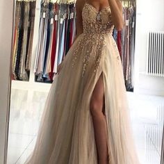 Home · SofieProm · Online Store Powered by Storenvy Prom Dress Champagne, Party Gown Dress, Champagne Evening Dress, Split Prom Dresses, Champagne Prom Dress, Cheap Prom Dresses Long, Dress Champagne, Indian Salwar Kameez, Prom Dresses Sleeveless