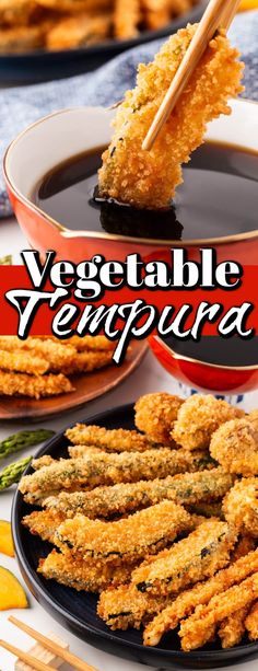 an image of vegetable temperiae with dipping sauce