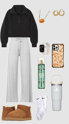 fall #uggs #lulu #kendrascott #pumpkin Fall Uggs, Wfh Outfits, Lulu Outfits, Sweatpants Outfit, Outfit Inspo Casual, Lazy Day Outfits