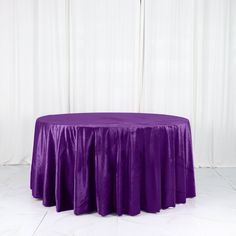 Reusable Premium Seamless Purple Velvet Round 120 Inch Tablecloth Pc Design, Match Velvet, Wedding Tablecloths, Spooky Halloween Party, Mantel Redondo, Rectangle Tablecloth, Tablecloth Fabric, Party Events, Easter Table Decorations