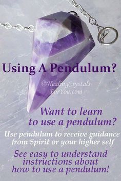 Using A Pendulum, Psychic Senses, Healing Crystals For You, Pendulum Board, Goulash Recipes, Wiccan Magic