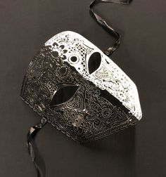 Black And White Masquerade, White Masquerade Mask, White Masquerade, Gold Masquerade Mask, Luxury Mask, Mens Masquerade Mask, Metal Mask, Venetian Masquerade, Masquerade Costumes