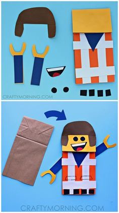 the paper doll is made to look like a construction worker