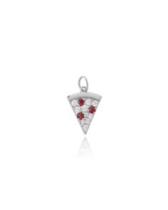 Savor life's little delights with the Pizza Charm, offered in silver or gold vermeil. Playfully adorned with vibrant red and sparkling white zirconia, it captures the essence of everyone's favorite comfort food. This charm adds a whimsical touch to necklaces or bracelets, celebrating indulgence and camaraderie. Meticulously crafted, it serves as a delectable reminder to relish moments of joy and connection. Wear the Pizza charm with a smile, embodying the simple pleasures that bring us together, Letter Bracelet, Favorite Comfort Food, Letter Necklace, Simple Pleasures, Relish, Holiday Gift Guide, Vibrant Red, 18k Rose Gold, Ring Necklace