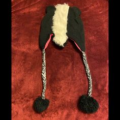 Brand New Hot Topic Skunk Beanie. Never Worn Therian Stuff, Hot Topic, New Color, Accessories Hats, White Black, White And Black, Fashion Inspo, Black White, Women Accessories