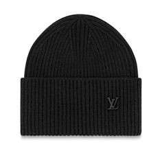 LOUIS VUITTON® - Lv Ahead Beanie - Black Lv Beanie, Louis Vuitton Hat, Outfit References, Best Travel Accessories, Louis Vuitton Official, Fashion Books, Small Leather Goods, Flower Gift, Hat Designs