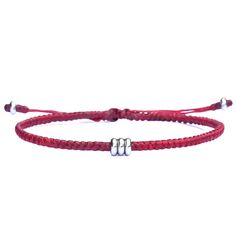 Introducing the "Iron Flow" bracelet – a symbol of strength and protection. Handcrafted in the UK, this vibrant red cord bracelet adorned with steel beads is the perfect iron 6th anniversary gift, embodying durability and resilience.  The bold red cord adds a striking touch, while the steel beads, known for their protective properties, make this bracelet more than just an accessory; it's a shield against life's trials, offering both physical and emotional fortitude. Celebrate your enduring love Adjustable Red Nylon Cord Bracelet, Red Nylon Cord Friendship Bracelet, Red Waxed Cord Friendship Bracelets, Red Waxed Cord Bracelet With Sliding Knot, Red Waxed Cord Jewelry For Friendship, Red Minimalist Sterling Silver Bracelets, Adjustable Red Bracelets For Everyday, Red Adjustable Bracelets For Everyday, Red Spiritual Jewelry For Everyday