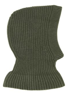 Army Green Wool Balaclava from Lemaire Wool Balaclava, Knitted Balaclava, Green Wool, Engineered Garments, Moss Green, Luxury Accessories, Leather Accessories, Clutch Handbag, Luxury Boutique