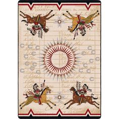 Battle Records Area Rug - Multi Southwest Area Rugs, Southwestern Rugs, Southwest Colors, Ledger Art, Southwest Rugs, Cowboy Decor, Rustic Cabins, Decor Western, Bear Coat