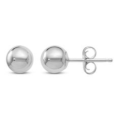 Timeless, elegant and trendy, these 5mm ball stud earrings are an all-time favorite with any fashion look. Fashioned in 14K white gold, the earrings secure in place with friction backs and are rendered with high polished finish for glossy shine. Pnina Tornai, Ball Stud Earrings, Jared The Galleria Of Jewelry, Fashion Earrings, Platinum, White Gold, Stud Earrings, My Style, Stone