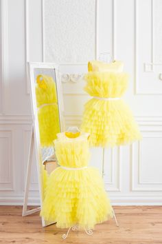 Yellow Birthday matching dress, Matching mother daughter Dress, Tiered Mommy and Me Formal Dress Elegant tulle frill matching party dresses made of combination of pink shades of soft tulle. Mommy and me dresses have zipper on backside, are flared A line dresses and sleeveless. Such mommy and me outfit can be worn with heels, flats or even sneakers. Different colors and color combinations are possible, please contact me to discuss Fabric: tulle, satin. Cotton linen Design: flared, A line bottom. Yellow Princess Dress For Spring Dress-up, Fitted Princess Sleeveless Dress With Ruffles, Princess Style Sleeveless Dress With Ruffles, Fitted Sleeveless Princess Dress With Ruffles, Summer Princess Dress With Ruffles, Summer Princess Ruffle Dress, Sleeveless Tulle Dress For Birthday, Yellow Summer Party Tutu Dress, Yellow Princess Dress For Dress-up