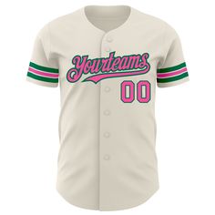 a baseball jersey with the word, your team's name on it