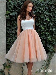 Blush Sweetheart Knee Length Homecoming Dresses Cheap Short Prom Dresses ARD1435-SheerGirl Tulle Homecoming Dress, Cheap Homecoming Dresses, Pink Party Dresses, Pink Homecoming Dress, Mini Party, Short Prom Dress, Sweet 16 Dresses, Dresses Elegant, Short Prom