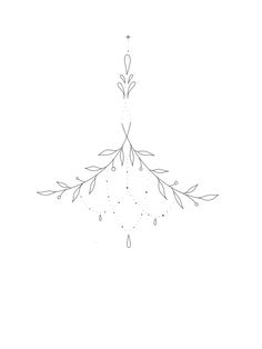 a line drawing of a tree with leaves