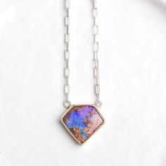 Luminous Necklace ◇ Australian Opal ◇ 14k Bezel Luminous Necklace, Miscellaneous Gifts, Opal Pendant Necklace, Birthday Jewelry, Australian Opal, Opal Pendants, Boulder Opal, Cuff Earrings, Ring Necklace