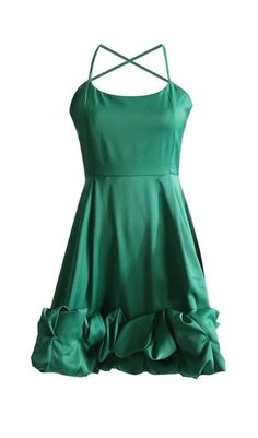 STRAPLESS HALTER SATIN MINI DRESS IN GREEN Evening Dresses Cocktail, Satin Prom Dress, Satin Mini Dress, Junior Bridesmaid, Sequin Fabric, Junior Dresses, Product Images, Stunning Dresses, Halter Neck