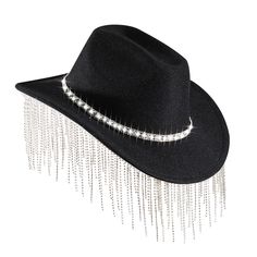 PRICES MAY VARY. ✨Comfortable Material - This hat is made of 65% cotton and 35% polyester, which is lightweight and skin-friendly. It is comfortable to wear for a long time without feeling uncomfortable and is very affordable and durable ✨Exquisite Design - The rhinestones of this cowboy hat sparkle under the light and combine fashion elements to make you the center of attention, perfect for everyday or party wear ✨Size - The head circumference of the hat is 56-58cm/22-22.8 inches, which is suit Bling Cowgirl Hat, Feeling Uncomfortable, Rhinestone Cowgirl, Fashion Elements, Rhinestone Fringe, Western Cowboy Hats, Cowgirl Cowboy, Human Head, Cowgirl Hat