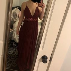 Beautiful Long Lulu’s Maroon Maxi Gown With Sequin Detailing. Never Worn. Perfect For A Wedding Or Formal Event! Gorgeous Color Burgundy Floor-length Wedding Gown, Burgundy Floor-length Prom Gown, Burgundy Maxi Dress For Wedding, Burgundy Floor-length Gown For Prom, Burgundy Floor-length Maxi Dress For Prom, Red Floor-length Gown For Wedding Guest, Red Floor-length Bridesmaid Maxi Dress, Burgundy Maxi Dress For Bridesmaid, Red Floor-length Dress For Wedding Guest