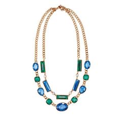 Two strands of absolutely fabulous! This layered necklace brings a new meaning to statement piece. White green and blue rhinestones are set in beautiful goldtone chains.Introducing Fireworks Collection: Light up the night in this eye-catching mix of green, blue and decadent goldtone. Complete the look with the Fireworks Earring Gift Set, Fireworks Flex Bracelet and Fireworks Cocktail Ring.FEATURES• Necklace is 18" L with a 3 1/2" extender• Clear glass stones measure 2.8mm&bul $19.99 Closet Monster, Avon Fashion, Light Up The Night, Earring Gift, Absolutely Fabulous, Green Necklace, Jewelry Online