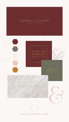 the logo and business card design for layers & graces, a luxury boutique in san francisco