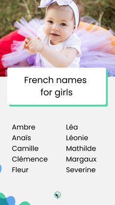 Take a look at our girls' names with that certain je ne sais quoi. #baby #babynames #girl #girlsnames #inspo French Names, Names For Girls, French Girls, Baby Development