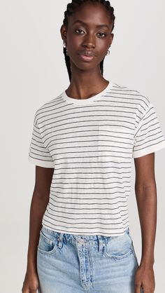 Fast Free Shipping & Free Returns on FRAME Pocket Crew Tee at Shopbop. Shop new arrivals from FRAME at Shopbop.com Canada Goose Hat, T Shirt Frame, Leather Outerwear, Cardigan Sweater Dress, Dress The Population, Leather Blazer, Womens Loungewear, Sweater And Shorts, Jacket Tops